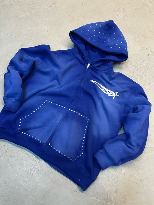 R6 'Vortex Blue' Zip Up